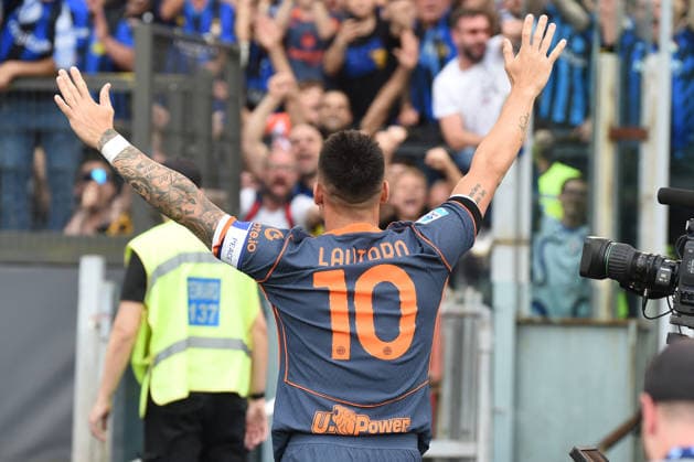 CALCIO - Serie A - SS Lazio vs Inter - FC Internazionale Photo by IPA ABACAPRESS.COM84518895 - Lautaro Martinez of FC Internazionale celebrates after scoring goal during the Serie A Enelive match between SS Lazio vs FC Internazionale at Olimpico Stadium Rome Italy  Copyright: xIPAxSport ABACAx