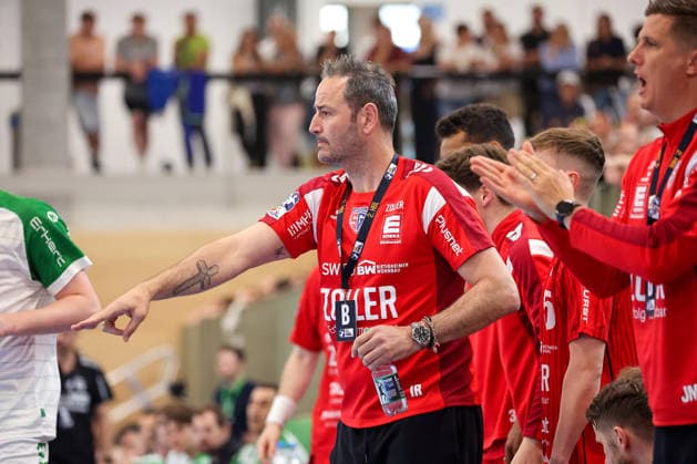 09.05.2026, Deutschland, Backnang, Handball 2. Bundesliga, HC Oppenweiler Backnang vs. SG BBM Bietigheim, BBM Trainer Iker Romero