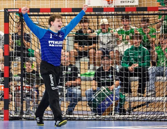 09.05.2026, Deutschland, Backnang, Handball 2. Bundesliga, HC Oppenweiler Backnang vs. SG BBM Bietigheim, Dave Hörnig (HCO)