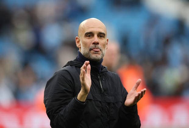 21.02.2026 Manchester City v Brentford, Premier League, Etihad Stadium, Manchester Times Photographer Bradley Ormesher. 09.05.2026 Manchester City v Brentford, Premier League, Etihad Stadium, Manchester Manchester City Manager Pep Guardiola at end of game Times Photographer Bradley Ormesher.  Copyright: xBradleyxOrmesherx NINTCHDBPICT001079411683