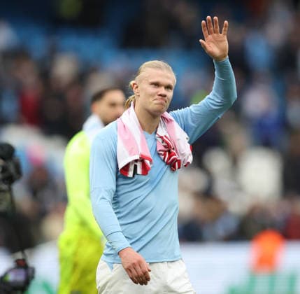 21.02.2026 Manchester City v Brentford, Premier League, Etihad Stadium, Manchester Times Photographer Bradley Ormesher. 09.05.2026 Manchester City v Brentford, Premier League, Etihad Stadium, Manchester Erling Haaland of Manchester City at end of game Times Photographer Bradley Ormesher.  Copyright: xBradleyxOrmesherx NINTCHDBPICT001079412483