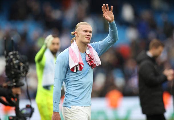 21.02.2026 Manchester City v Brentford, Premier League, Etihad Stadium, Manchester Times Photographer Bradley Ormesher. 09.05.2026 Manchester City v Brentford, Premier League, Etihad Stadium, Manchester Erling Haaland of Manchester City at end of game Times Photographer Bradley Ormesher.  Copyright: xBradleyxOrmesherx NINTCHDBPICT001079412486