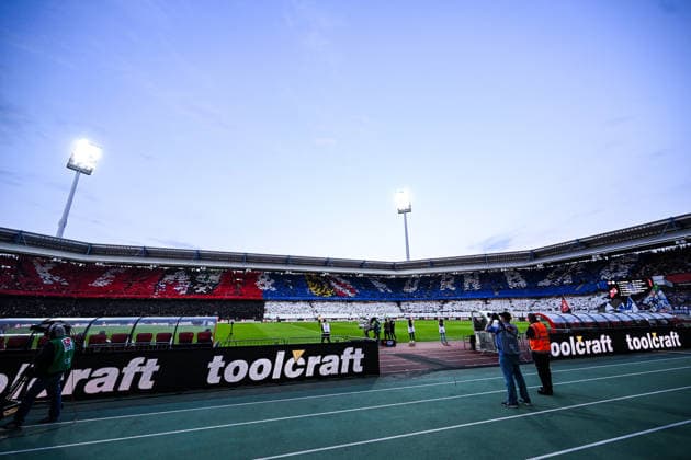 09.05.2026, Fussball, 2. Bundesliga, Saison 2025 2026, 32. Spieltag, 1.FC Nürnberg - FC Schalke 04, Fanchoreo 1.FC Nürnberg und FC Schalke 04 xRHR-FOTO YYx