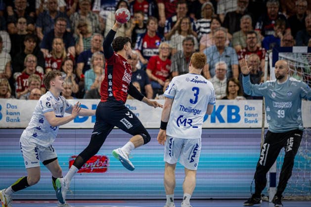 DAIKIN HBL: SG Flensburg-Handewitt vs TBV Lemgo Lippe; 09.05.26 Marko Grgic (Nr.17, SG Flensburg-Handewitt) im Angriff DAIKIN HBL: SG Flensburg-Handewitt vs TBV Lemgo Lippe, GP JOULE Arena am 09.05.26 Copyright: xBEAUTIFULxSPORTS MarioxM.xKobergx