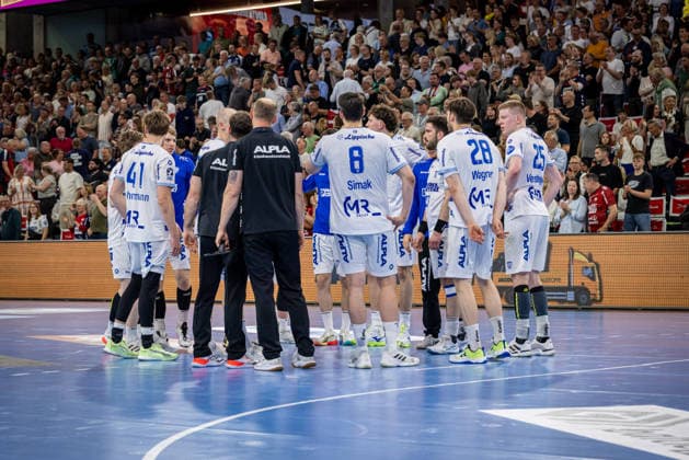 DAIKIN HBL: SG Flensburg-Handewitt vs TBV Lemgo Lippe; 09.05.26 Team TBV Lemgo Lippe nach dem Spiel DAIKIN HBL: SG Flensburg-Handewitt vs TBV Lemgo Lippe, GP JOULE Arena am 09.05.26 Copyright: xBEAUTIFULxSPORTS MarioxM.xKobergx