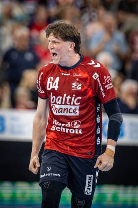 DAIKIN HBL: SG Flensburg-Handewitt vs TBV Lemgo Lippe; 09.05.26 Lasse Kjaer Moller (Nr.64, SG Flensburg-Handewitt) DAIKIN HBL: SG Flensburg-Handewitt vs TBV Lemgo Lippe, GP JOULE Arena am 09.05.26 Copyright: xBEAUTIFULxSPORTS MarioxM.xKobergx
