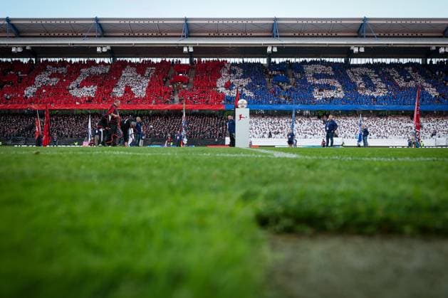 Stadionkulisse der befreundeten Mannschaften & Vereine, 1. FC Nuernberg vs. FC Schalke 04, Fussball, Maenner, 2. Bundesliga, DFL, Saison 2025 2026, 33. Spieltag, Rueckrunde, 09.05.2026 DFB regulations prohibit any use of photographs as image sequences and or quasi-video Nuernberg Bayern Deutschland