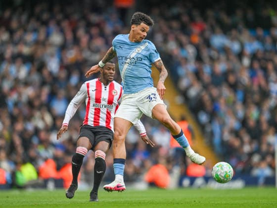 Manchester City v Brentford Premier League Nico OReilly of Manchester City during the Premier League match at the Etihad Stadium, Manchester 09 05 2026 UK Newspapers OUT Copyright: xKarlxVallantinex FIL-23409-0053