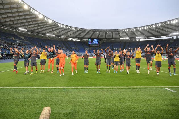 RECORD DATE NOT STATED 9th May 2026, Stadio Olimpico, Rome, Italy; Italian Serie A Football; Lazio versus Inter Milan; Inter& x2019;s players celebrate their victory at the end of the match AllShotLive