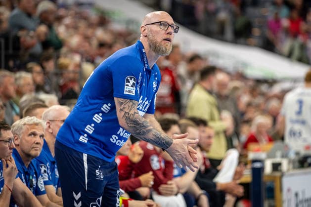 DAIKIN HBL: SG Flensburg-Handewitt vs TBV Lemgo Lippe; 09.05.26 Ales Pajovic Trainer (Trainer, SG Flensburg-Handewitt) DAIKIN HBL: SG Flensburg-Handewitt vs TBV Lemgo Lippe, GP JOULE Arena am 09.05.26 Copyright: xBEAUTIFULxSPORTS MarioxM.xKobergx