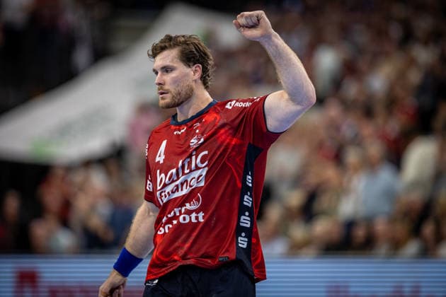 DAIKIN HBL: SG Flensburg-Handewitt vs TBV Lemgo Lippe; 09.05.26 Jubel Torjubel bei Johannes Golla (Nr.04, SG Flensburg-Handewitt) DAIKIN HBL: SG Flensburg-Handewitt vs TBV Lemgo Lippe, GP JOULE Arena am 09.05.26 Copyright: xBEAUTIFULxSPORTS MarioxM.xKobergx