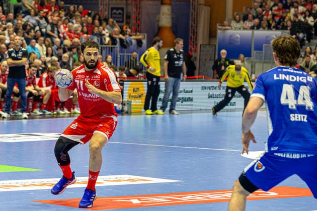 DAIKIN Handball Bundesliga, Kassel, MT Melsungen vs. ThSV Eisenach, Rothenbach-Halle Kassel; 09.05.2026 DAIKIN Handball Bundesliga, Kassel, Germany - 09.05.2026: Mohamed Amine Darmoul (MT Melsungen, 71) am Ball, Handball BundesligaL, Spiel der MT Melsungen vs. ThSV Eisenach, Rothenbach-Halle Kassel Copyright: xBEAUTIFULxSPORTS Freudensteinx