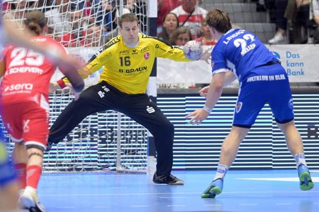 Nebojsa Simic (Torwart MT Melsungen 16), Felix Aellen (ThSV Eisenach 22), Olle Forsell Schefvert (MT Melsungen 25) , GER, MT Melsungen - ThSV Eisenach, Handball, 1. Bundesliga, 31. Spieltag, Saison 2025 2026, 09.05.2026, GER, MT Melsungen - ThSV Eisenach, Handball, 1. Bundesliga, 31. Spieltag, Saison 2025 2026, 09.05.2026 Kassel Copyright: xEibner-Pressefotox xRolandxSippelx EP_RSL