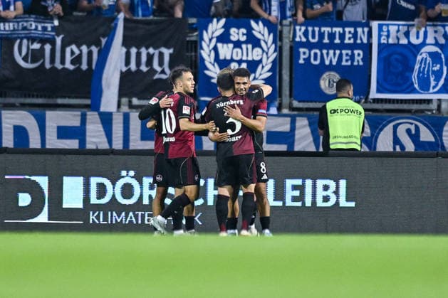 09.05.2026, Fussball, 2. Bundesliga, Saison 2025 2026, 32. Spieltag, 1.FC Nürnberg - FC Schalke 04, Henri Koudossou ( 1.FC Nürnberg ) freut sich über das Tor zum 2:0, xRHR-FOTO YYx