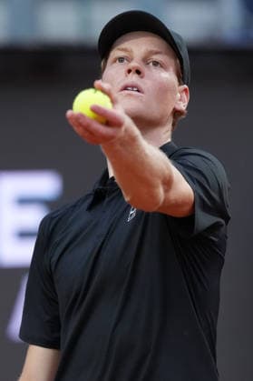 Jannik Sinner of Italy during the match against Sebastian Ofner of Austria at the Internazionali BNL d Italia 2026 tennis tournament at Foro Italico in Rome (Italy) on May, 9, 2026. AntoniettaxBaldassarre