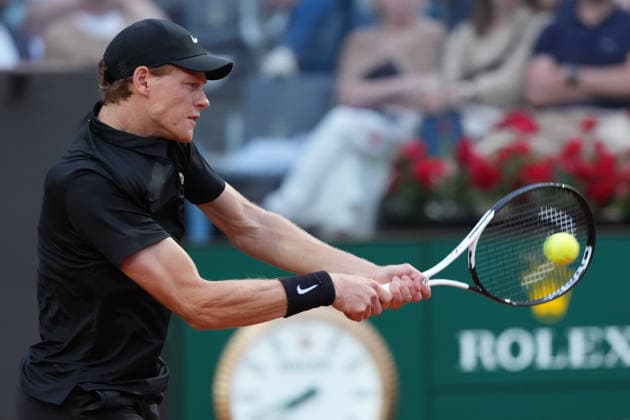 Jannik Sinner of Italy during the match against Sebastian Ofner of Austria at the Internazionali BNL d Italia 2026 tennis tournament at Foro Italico in Rome (Italy) on May, 9, 2026. AntoniettaxBaldassarre