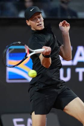 Jannik Sinner of Italy during the match against Sebastian Ofner of Austria at the Internazionali BNL d Italia 2026 tennis tournament at Foro Italico in Rome (Italy) on May, 9, 2026. AntoniettaxBaldassarre