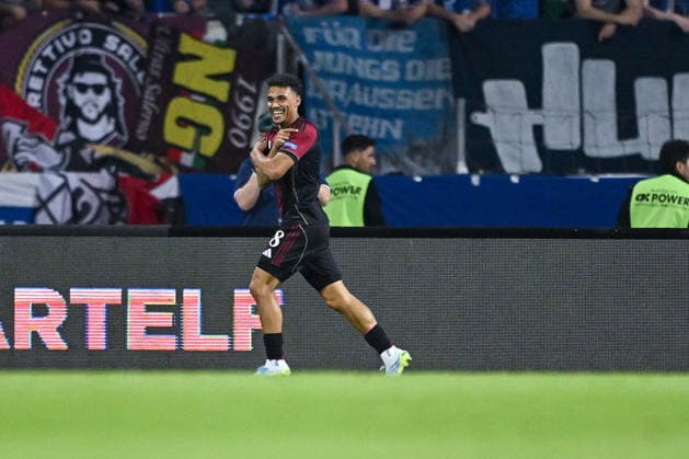 09.05.2026, Fussball, 2. Bundesliga, Saison 2025 2026, 32. Spieltag, 1.FC Nürnberg - FC Schalke 04, Henri Koudossou ( 1.FC Nürnberg ) freut sich über das Tor zum 2:0, xRHR-FOTO YYx