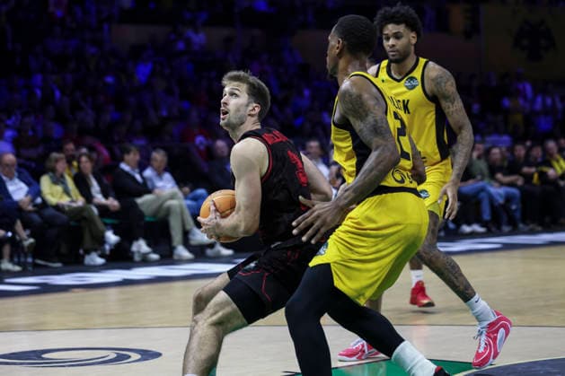 May 9, 2026, Badalona, Barcelona, Spain: Augustas Marciulionis of Rytas Vilnius in action during the Final Four Basketball Champions League Final basketball match played between AEK BC and Rytas Vilnius at Palau Olimpic Badalona on May 09, 2026 in Badalona, Barcelona, Spain. AEK BC V Rytas Vilnius - Final Four Basketball Champions League - Badalona 2026 Final  - ZUMAa181 20260509_zaa_a181_488 Copyright: xJavierxBorregox