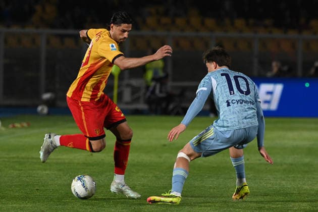 IPA84523337 - Santiago Pierotti (Us Lecce) in action during US Lecce vs Juventus FC, Italian soccer Serie A match in Lecce, Italy, May 09 2026  Copyright: xPasqualexGolia IPAxSportx xx 84523337