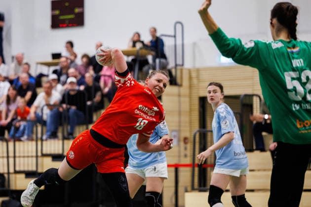 2. Handball Bundesliga Frauen: 1. FSV Mainz 05 - TSV Bayer 04 Leverkusen, Mainz, 09.05.2026 Lena Feiniler (1. FSV Mainz 05, 18) beim Wurf Partie vom 27. Spieltag der ALSCO Handball 2. Bundesliga Frauen zwischen 1. FSV Mainz 05 und TSV Bayer 04 Leverkusen in Mainz am 15.11.2025 Copyright: xBEAUTIFULxSPORTS Hahnex