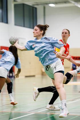 2. Handball Bundesliga Frauen: 1. FSV Mainz 05 - TSV Bayer 04 Leverkusen, Mainz, 09.05.2026 Dana Gruner (TSV Bayer 04 Leverkusen, 3) im Wurf Partie vom 27. Spieltag der ALSCO Handball 2. Bundesliga Frauen zwischen 1. FSV Mainz 05 und TSV Bayer 04 Leverkusen in Mainz am 15.11.2025 Copyright: xBEAUTIFULxSPORTS Hahnex