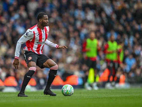 Manchester City v Brentford Premier League Dango Ouattara of Brentford during the Premier League match at the Etihad Stadium, Manchester 09 05 2026 UK Newspapers OUT Copyright: xKarlxVallantinex FIL-23409-0111
