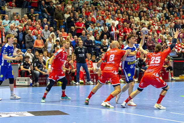 DAIKIN Handball Bundesliga, Kassel, MT Melsungen vs. ThSV Eisenach, Rothenbach-Halle Kassel; 09.05.2026 DAIKIN Handball Bundesliga, Kassel, Germany - 09.05.2026: Stephan Seitz (ThSV Eisenach, 44) am Ball, Handball BundesligaL, Spiel der MT Melsungen vs. ThSV Eisenach, Rothenbach-Halle Kassel Copyright: xBEAUTIFULxSPORTS Freudensteinx