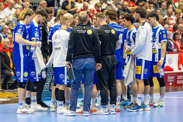 DAIKIN Handball Bundesliga, Kassel, MT Melsungen vs. ThSV Eisenach, Rothenbach-Halle Kassel; 09.05.2026 DAIKIN Handball Bundesliga, Kassel, Germany - 09.05.2026: Die Spieler vom ThSV Eisenach, Handball BundesligaL, Spiel der MT Melsungen vs. ThSV Eisenach, Rothenbach-Halle Kassel Copyright: xBEAUTIFULxSPORTS Freudensteinx