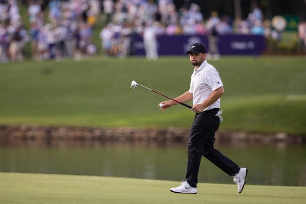 May 9, 2026: Alex Fitzpatrick walks of after a birdie putt on the seventeenth hole during the third round of the 2026 Truist Championship at Quail Hollow Club in Charlotte, NC. ( CSM) Charlotte United States - ZUMAc04_ 20260509_zma_c04_002 Copyright: xScottxKinserx