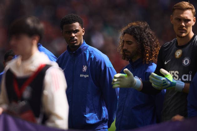 Jorrel Hato of Chelsea during a Premier League 2025-26 football match between Liverpool and Chelsea at Anfield in Liverpool, England Copyright: xKobyxAbott SPPx Sportspressphoto_SPR143575