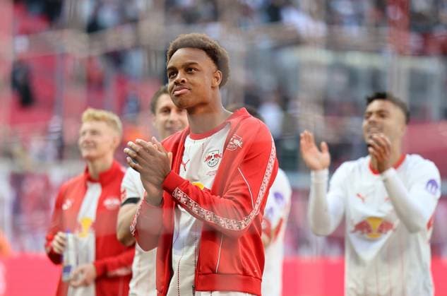 GER, 1.Bundesliga, RB Leipzig - FC St.Pauli 09.05.2026, Leipzig, Red Bull Arena, GER, Saison 2025 2026, 1.Bundesliga, 33.Spieltag, RasenBallsport Leipzig vs FC St.Pauli im Bild Forzan Assan Ouedraogo (Leipzig) DFL regulations prohibit any use of photographs as image sequences and or quasi-video