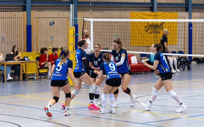 Die TSV GA Stuttgart beim Jubel. Barock Volleys MTV Ludwigsburg vs TSV GA Stuttgart, Volleyball,VLW-Pokal Damen,Finale, Saison 2025 2026, 09.05.2026, Barock Volleys MTV Ludwigsburg vs TSV GA Stuttgart, Volleyball,VLW-Pokal Damen,Finale, Saison 2025 2026, 09.05.2026 Aalen-Waldhausen Copyright: xEibner-Pressefoto DavidexDixGiovx EP_DGI