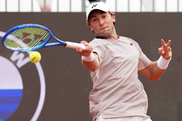 Casper Ruud of Norway during the match against Jiri Lehecka of Czech Republic at the Internazionali BNL d Italia 2026 tennis tournament at Foro Italico in Rome (Italy) on May, 10, 2026. AntoniettaxBaldassarre