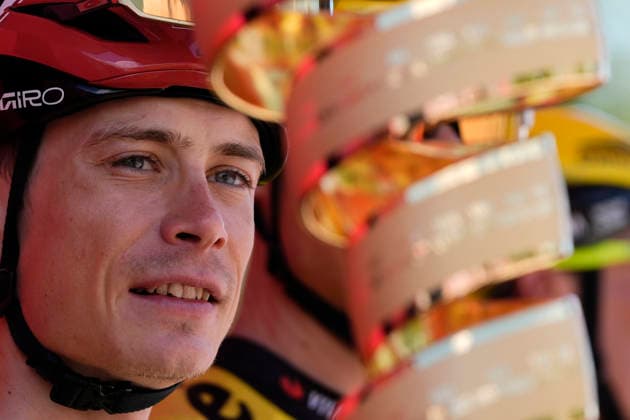 Denmark™s Jonas Vingegaard Hansen of Team Visma Lease A Bike during Stage 3 of the Giro d™Italia, from Plovdiv to Sofia, Bulgaria, Sunday, May 10, 2026.  Copyright: xFabioxFerrari LaPressex