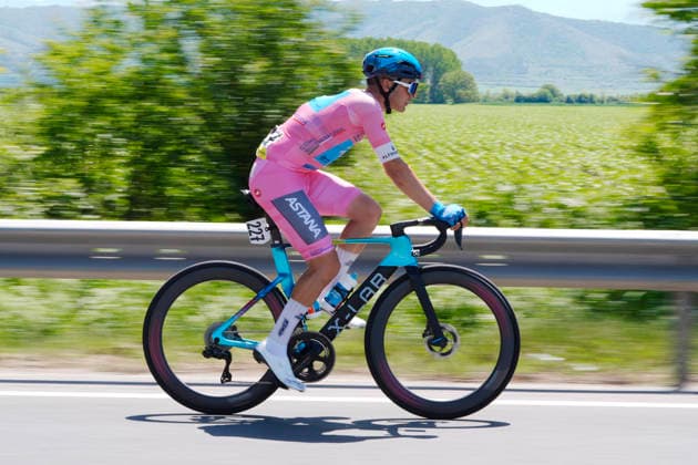 Guillermo Thomas Silva (XDS Astana Team) Pink Jersey during Stage 3 of the Giro d™Italia, from Plovdiv to Sofia, Bulgaria, Sunday, May 10, 2026.  Copyright: xFabioxFerrari LaPressex