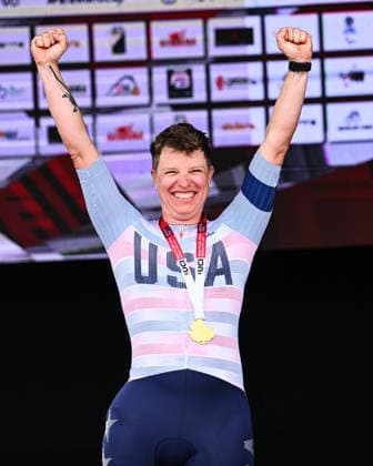 UCI Para Cycling Road World Cup: Round 3 Picture by Olly Hassell SWpix.com - 10 05 2026 - Cycling - UCI Para Cycling Road World Cup: Round 3 - Pescara, Abruzzo, Italy - Women C2 Road Race - Allison Jones (USA) receives the Gold Medal Copyright: x xSWpix.comx(t axPhotographyxHubxLtd)xOllyxHassell SWpix.comx SWP-3030-14341