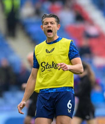Crystal Palace v Everton Premier League James Tarkowski of Everton warms up during the Premier League match at Selhurst Park, London 10 05 2026 UK Newspapers OUT Copyright: xMalcolmxFellx FIL-23415-0017