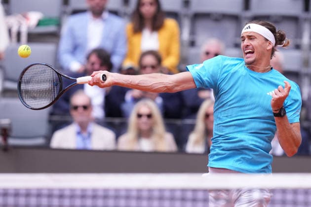 Alexander Zverev (GER) during the match between Alexander Zverev (GER) vs Alexander Blockx (BEL) at the Italian Open in Rome, Sunday, May 10, 2026. (Alfredo Falcone LaPresse)  Copyright: xAlfredoxFalcone LaPressex