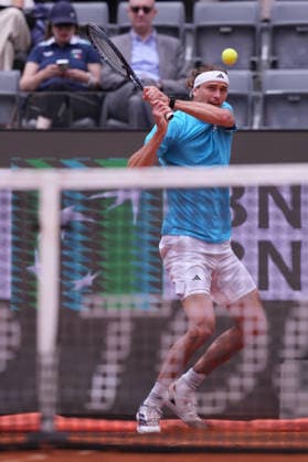 Alexander Zverev (GER) during the match between Alexander Zverev (GER) vs Alexander Blockx (BEL) at the Italian Open in Rome, Sunday, May 10, 2026. (Alfredo Falcone LaPresse)  Copyright: xAlfredoxFalcone LaPressex