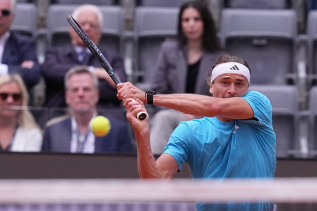 Alexander Zverev (GER) during the match between Alexander Zverev (GER) vs Alexander Blockx (BEL) at the Italian Open in Rome, Sunday, May 10, 2026. (Alfredo Falcone LaPresse)  Copyright: xAlfredoxFalcone LaPressex