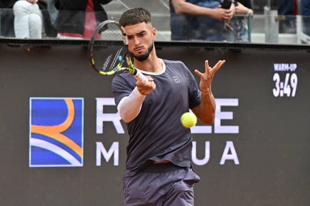 RECORD DATE NOT STATED 8th May 2026, Foro Italico, Rome, Italy; Italian Open Tennis, Day 5; Dino Prizmic CRO in action during men s singles match AllShotLive