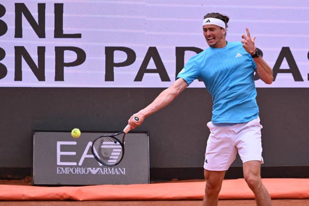 TENNIS - Internazionali di Tennis - Internazionali BNL d Italia Photo by IPA ABACAPRESS.COM84542091 - Alexander Zverev of Germany competes against Alexander Blockx of Belgium during the Internazionali BNL d Italia Day Six at Foro Italico on May 10, 2026 in Rome, Italy. Rome Italy  Copyright: xIPAxSport ABACAx