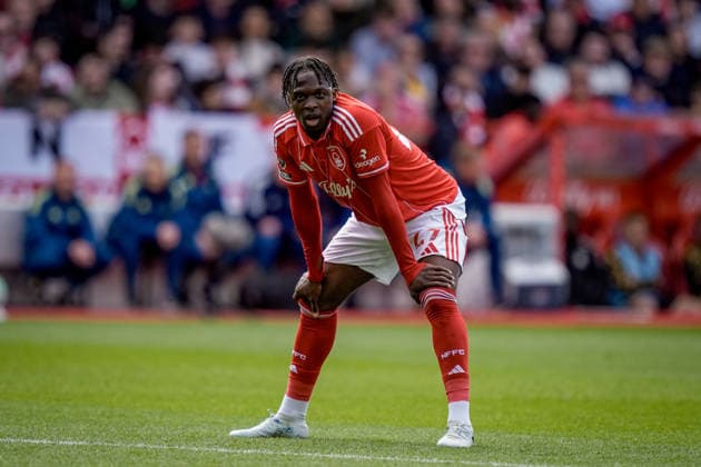 Premier League: Nottingham Forest v Newcastle Untied Dilane Bakwa of Nottingham Forest during the Premier League match Nottingham Forest vs Newcastle Untied at City Ground, Nottingham, United Kingdom on 10 May 2026 (Photo by Maynard Manyowa News Images) Nottingham City Ground Nottinghamshire United Kingdom Copyright: xMaynardxManyowa NewsxImagesx