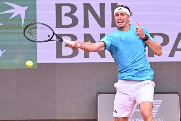 TENNIS - Internazionali di Tennis - Internazionali BNL d Italia Photo by IPA ABACAPRESS.COM84542321 - Alexander Zverev of Germany competes against Alexander Blockx of Belgium during the Internazionali BNL d Italia Day Six at Foro Italico on May 10, 2026 in Rome, Italy. Rome Italy  Copyright: xIPAxSport ABACAx