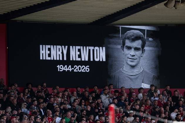 10th May 2026; The City Ground, Nottingham, England; Premier League Football, Nottingham Forest versus Newcastle United; Nottingham Forest and Newcastle United players and fans join in a minutes applause in memory of former Forest player Henry Newton who died recently GodfreyxPitt