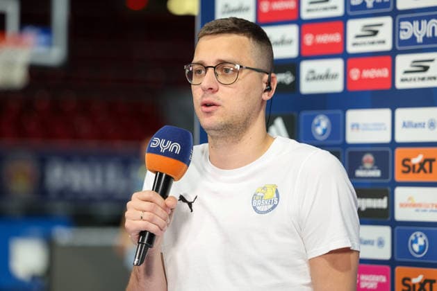 Lazar Spasic (EWE Baskets Oldenburg, Chef-Trainer) beim Interview vor dem Spiel, GER, FC Bayern Basketball vs. EWE Baskets Oldenburg, Basketball, easycredit Basketball Bundesliga, 34. Spieltag, Saison 2025 2026, 10.05.2026, GER, FC Bayern Basketball vs. EWE Baskets Oldenburg, Basketball, easycredit Basketball Bundesliga, 34. Spieltag, Saison 2025 2026, 10.05.2026 Muenchen Copyright: xEibner-Pressefoto JennixMaulx EP_JML
