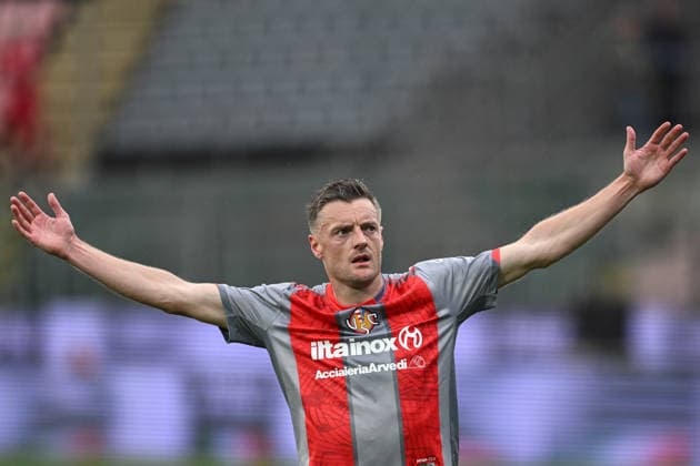 Mg Cremona 10 05 2026 - campionato di calcio serie A Cremonese-Pisa foto Matteo Gribaudi Image nella foto: esultanza gol Jamie Vardy 