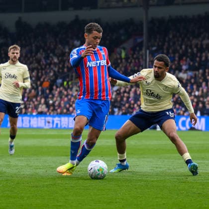 Crystal Palace v Everton Premier League Brennan Johnson of Crystal Palace and Iliman Ndiaye of Everton battle for the ball during the Premier League match at Selhurst Park, London 10 05 2026 UK Newspapers OUT Copyright: xMalcolmxFellx FIL-23415-0029