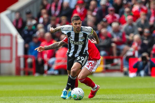 Nottingham Forest v Newcastle United, Premier League Bruno Guimaraes Of Newcastle United in action during the Nottingham Forest v Newcastle United Premier League match at the City Ground, West Bridgford, England on 10 May 2026 Credit: Lee Keuneke Every Second Media Editorial use only. All images are copyright Every Second Media Limited. No images may be reproduced without prior permission. All rights reserved. Premier League and Football League images are subject to licensing agreements with Football DataCo Limited. see https: www.football-dataco.com Copyright: xIMAGO EveryxSecondxMediax ESM-1980-0057 LeexKeunekex xEveryxSecondxMediax